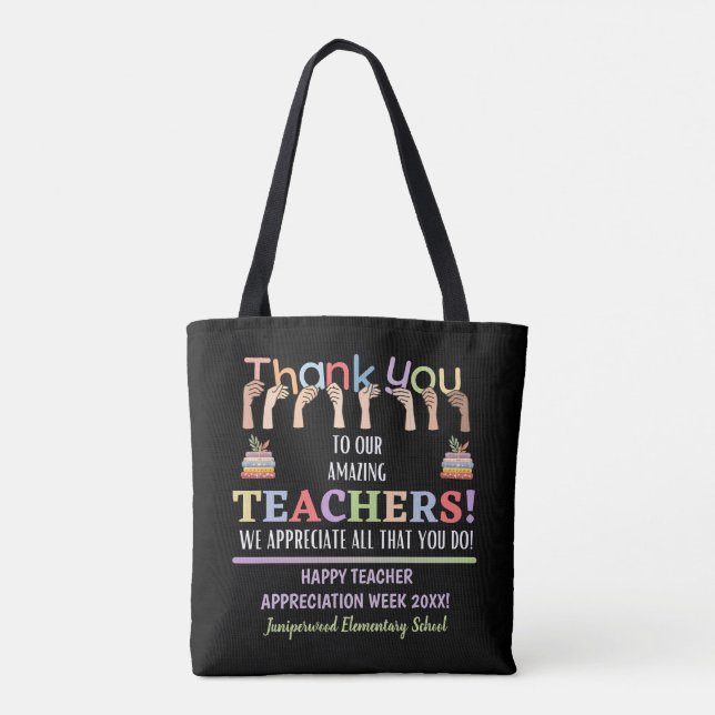 Tote Bag Semaine d'appréciation de l'enseignant (Dos)