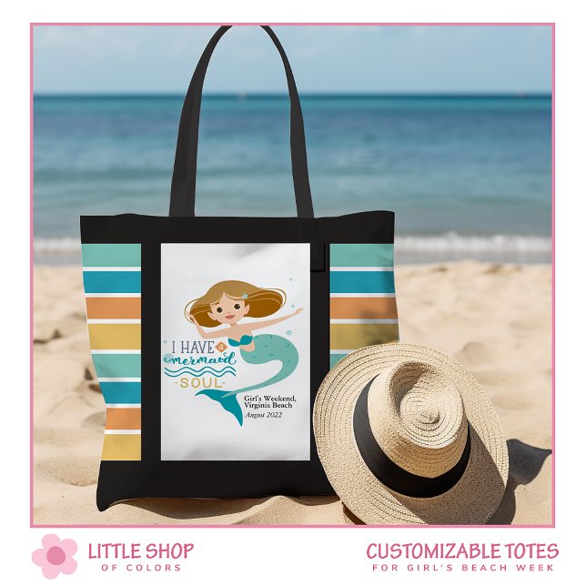 Tote Bag Semaine des filles de sirènes à la plage Personnal (Créateur téléchargé)