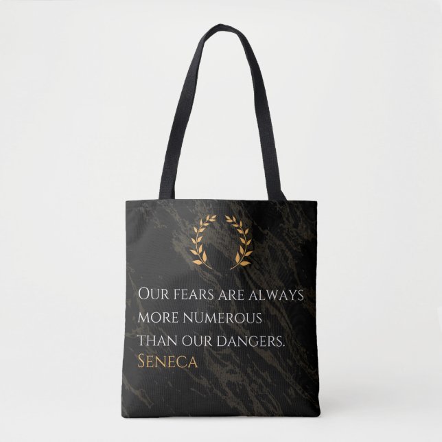 Tote Bag Seneca's Insight : Les peurs comparées aux dangers (Devant)