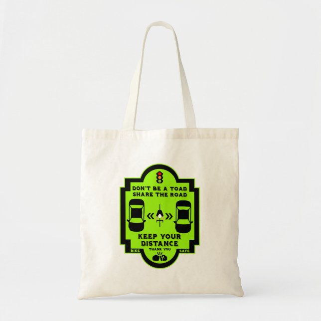 Tote Bag Sensibilisation à la sécurité routière à vélo (Devant)