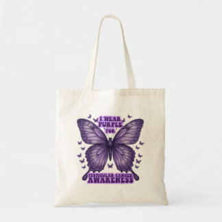 Tote Bag Sensibilisation au cancer du papillon pourpre