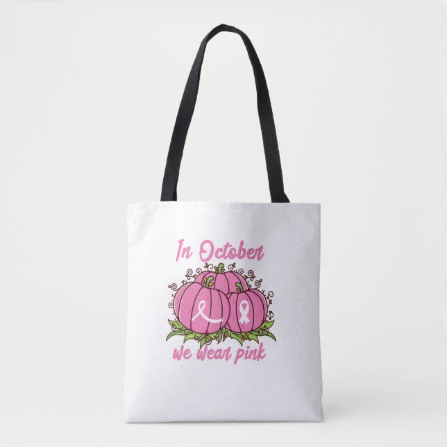 Tote Bag Sensibilisation au cancer du sein Le mois d'octobr (Devant)