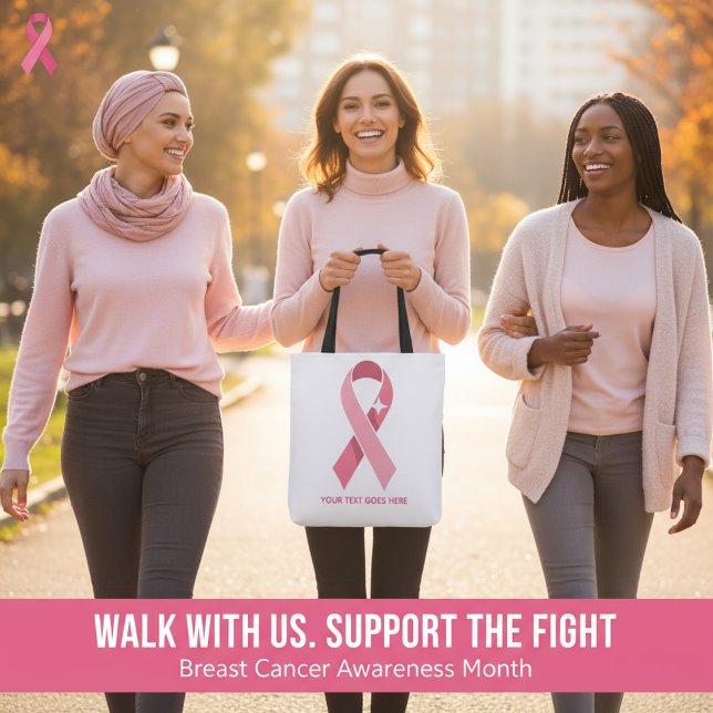 Tote Bag Sensibilisation au cancer du sein personnalisé Rub (Créateur téléchargé)