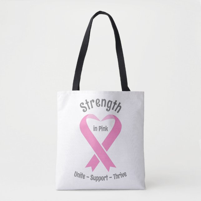 Tote Bag Sensibilisation au cancer du sein Ruban rose (Devant)