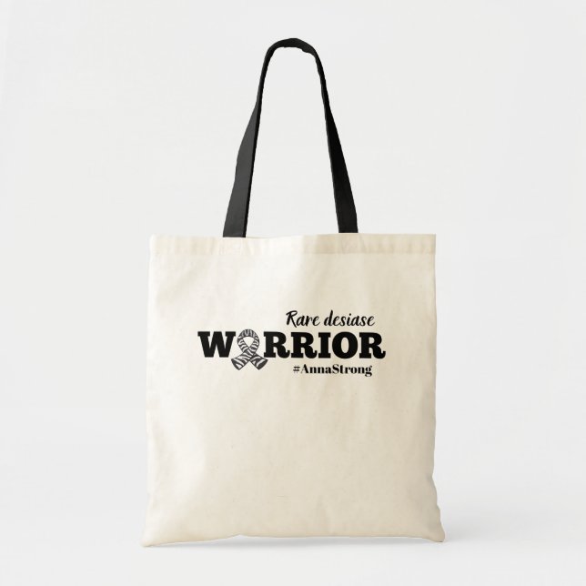 Tote Bag Sensibilisation aux maladies rares Guerrier combat (Devant)