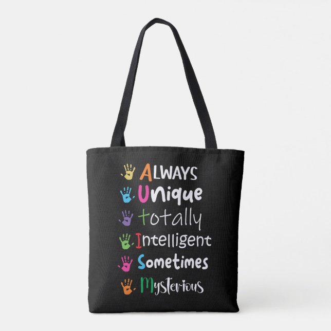 Tote Bag Sensibilisation sur l'autisme (Dos)