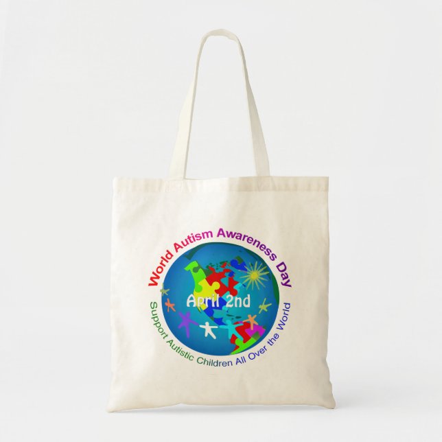 Tote Bag Sensibilisation sur l'autisme mondiale (Devant)
