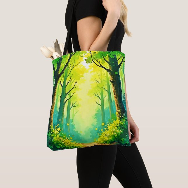 Tote Bag Sentier forestier ensoleillé (De près)