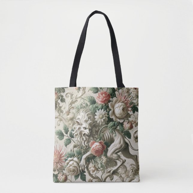Tote Bag Sentinelle Bloombound - Design Floral Gothique (Devant)