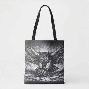 Tote Bag Sentinelle Hibou ailé par BurnsInHell