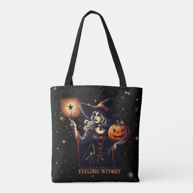 Tote Bag Sentir la cuisine - Citrouille, Baguette magique,  (Dos)