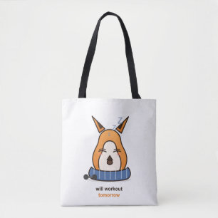 Tote Bag S'entraînera Demain Renard Drôle Humour de Gym