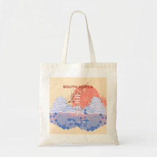 Tote Bag Séoul Corée du Sud Travel Art, Pastel