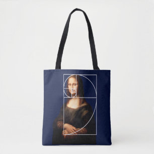 Tote Bag Séquence Leonardo da Vinci Mona Lisa Fibonacci