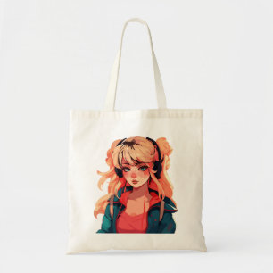 Tote Bag Sérénade Anime : Mélodie Turquoise