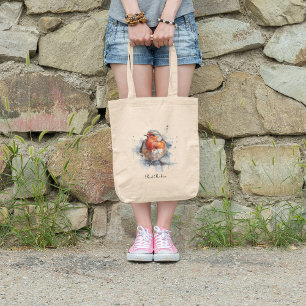 Tote Bag Serene Robin, personnalisée