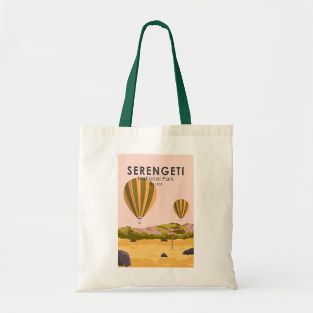 Tote Bag Serengeti National Park Tanzania Hot Air Balloon (Devant)