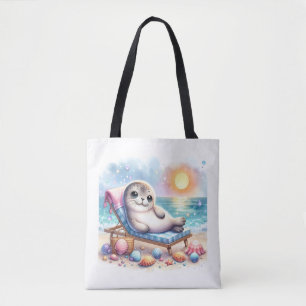 Tote Bag Sérénité balnéaire : Une liste de vacances de phoq