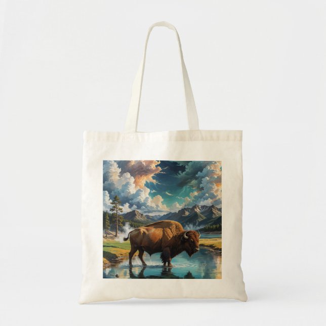 Tote Bag Sérénité dans la nature - Buffalo (Devant)
