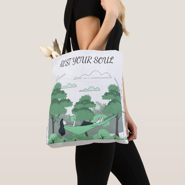 Tote Bag Sérénité dans les pages (De près)