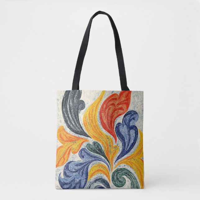 Tote Bag Serenity Flower Dreams Abstrait (Devant)