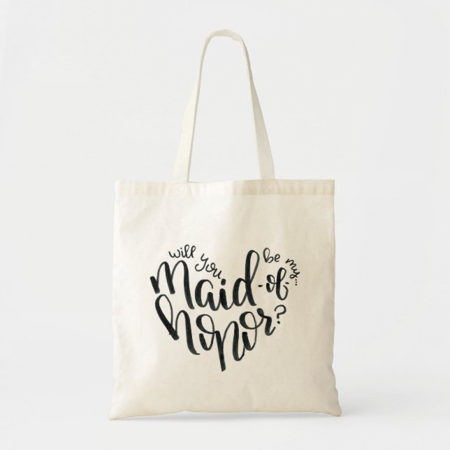 Tote Bag Serez-vous ma servante d'honneur ? Proposition Fou (Devant)