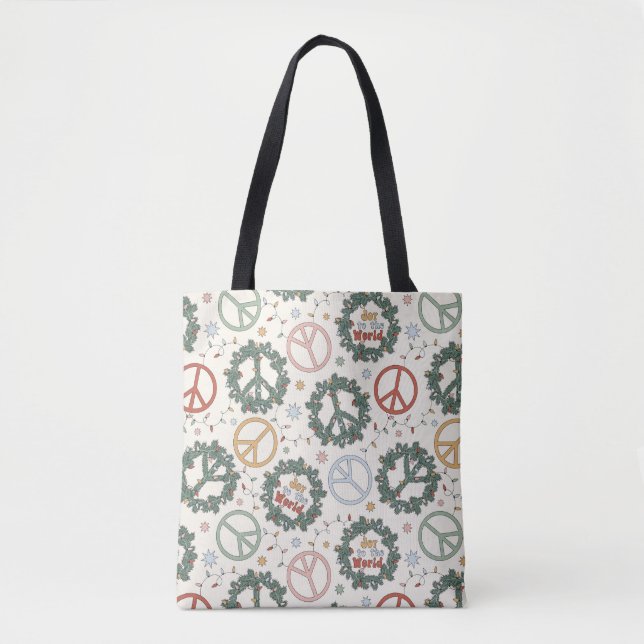 Tote Bag Serments de paix et joie pour le Motif mondial (Devant)