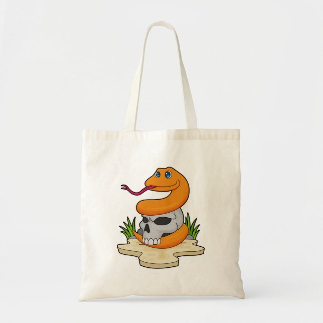 Tote Bag Serpent avec crâne (Devant)