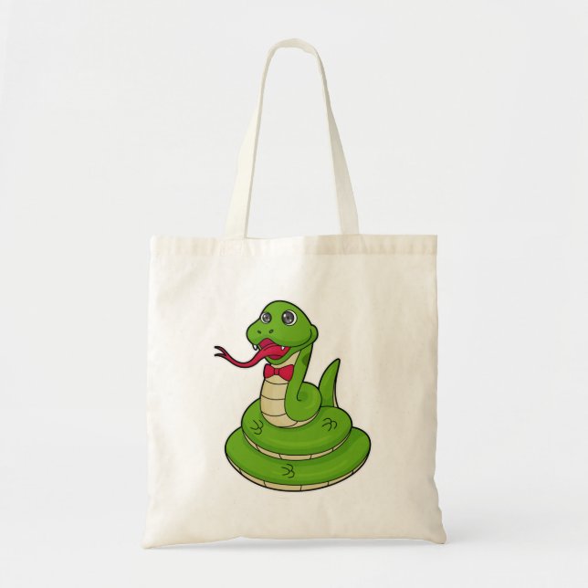 Tote Bag Serpent avec cravate de cabot (Devant)