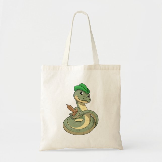Tote Bag Serpent avec épée (Devant)