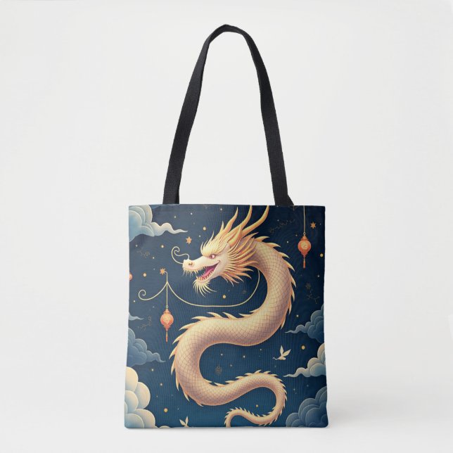 Tote Bag Serpent céleste du ciel – Dragon oriental (Devant)