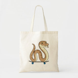 Tote Bag Serpent comme patineur avec skateboard