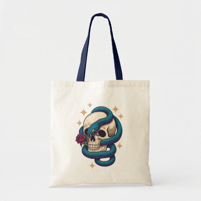Tote Bag Serpent Crâne (Devant)