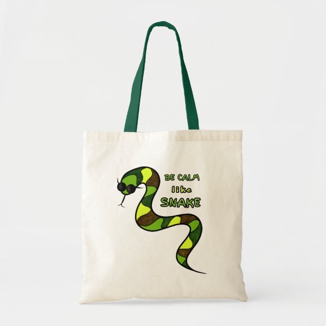 Tote Bag Serpent vert (Devant)