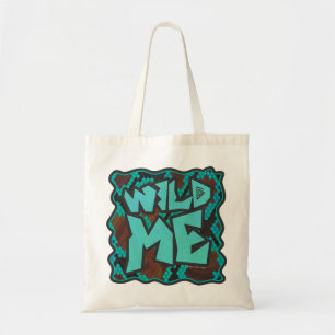 Tote Bag Serpent Wild Me Impression Brown et Turquoise