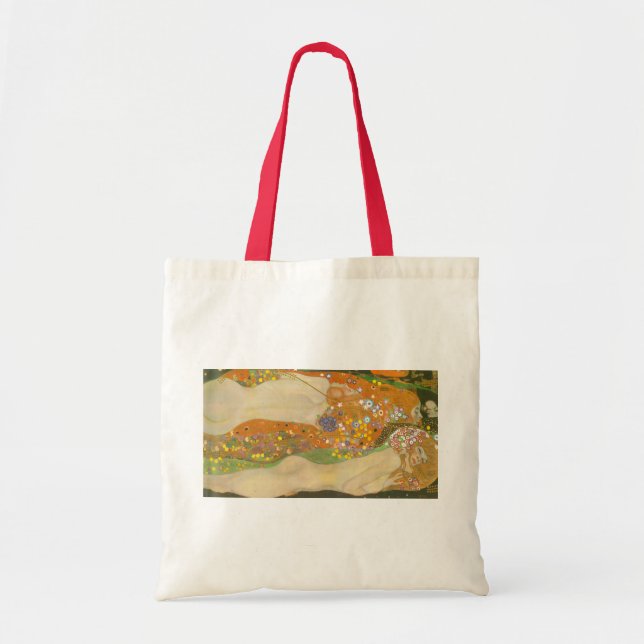 Tote Bag Serpents d'eau II par Gustav Klimt, Art Nouveau (Devant)