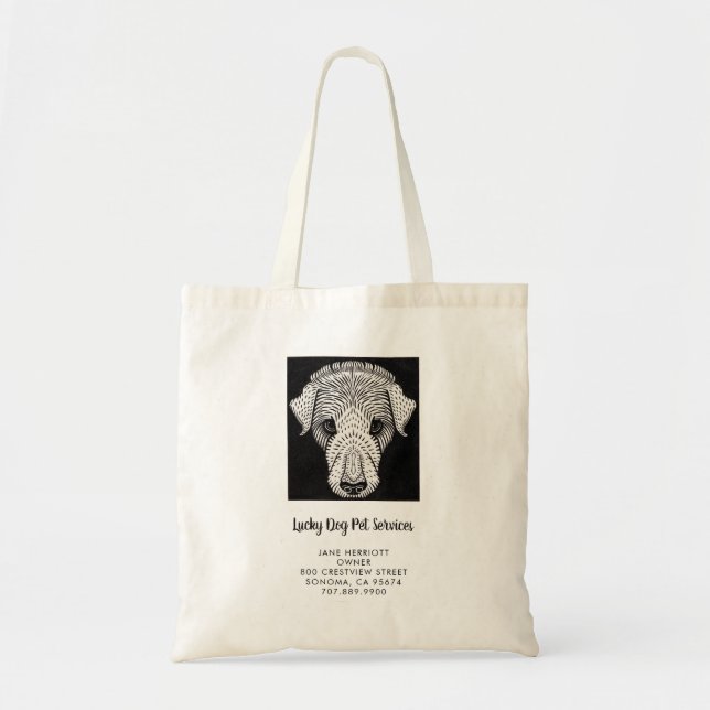Tote Bag Services aux animaux Groomer Walker Carte de visit (Devant)