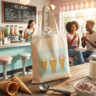Tote Bag Servir Doux Crème de glace cônes amusant Dessert d