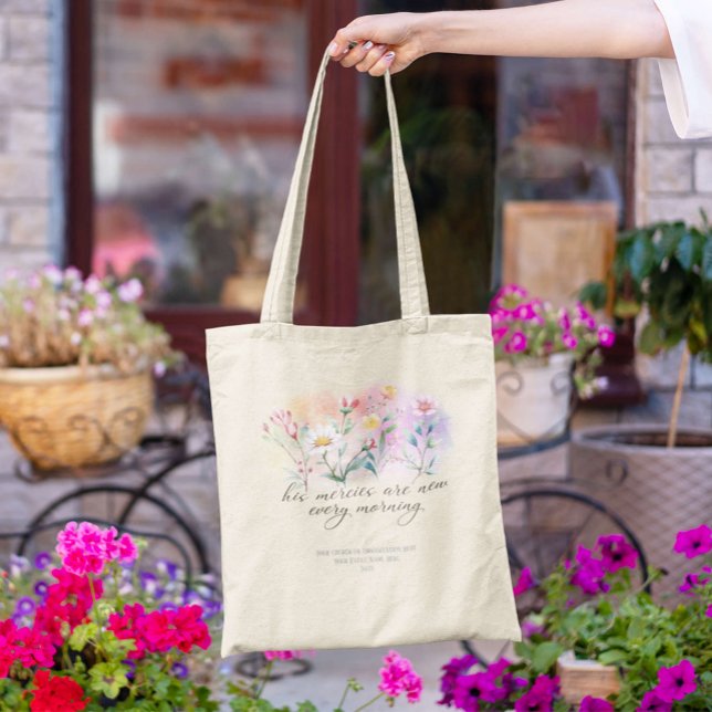 Tote Bag Ses Mérites Sont Nouvelle Bible Fleur sauvage Pers (Créateur téléchargé)