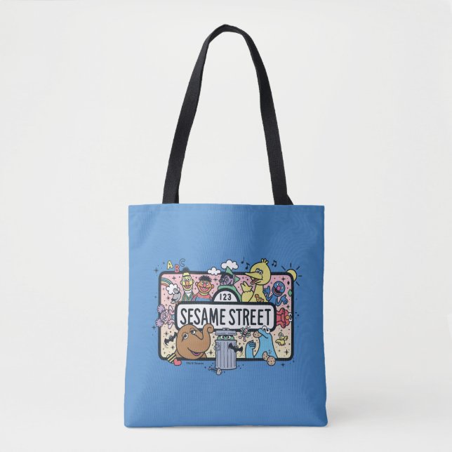 Tote Bag Sésame Sésame | Sesame Pals signe de Doodle (Devant)