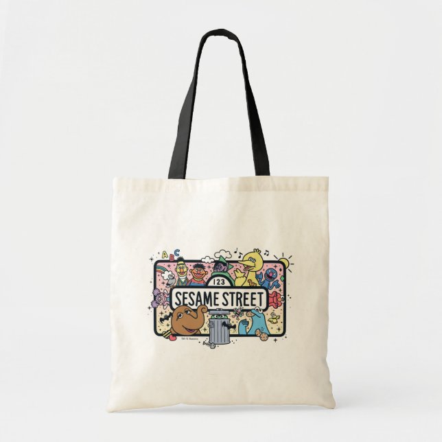 Tote Bag Sésame Sésame | Sesame Pals signe de Doodle (Devant)
