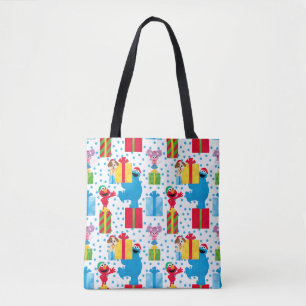 Tote Bag Sesame Street Noël Présente Motif
