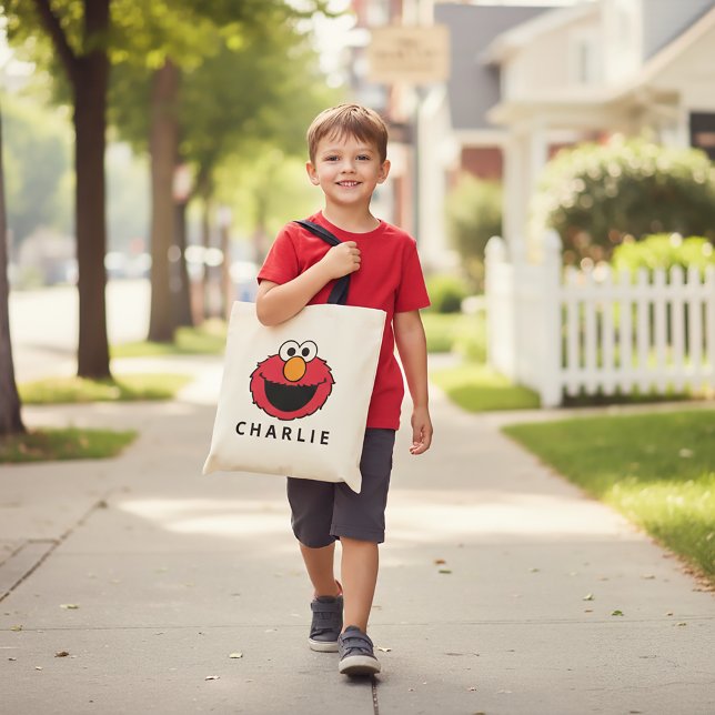 Tote Bag Sesame Street | Visage d'Elmo (Créateur téléchargé)