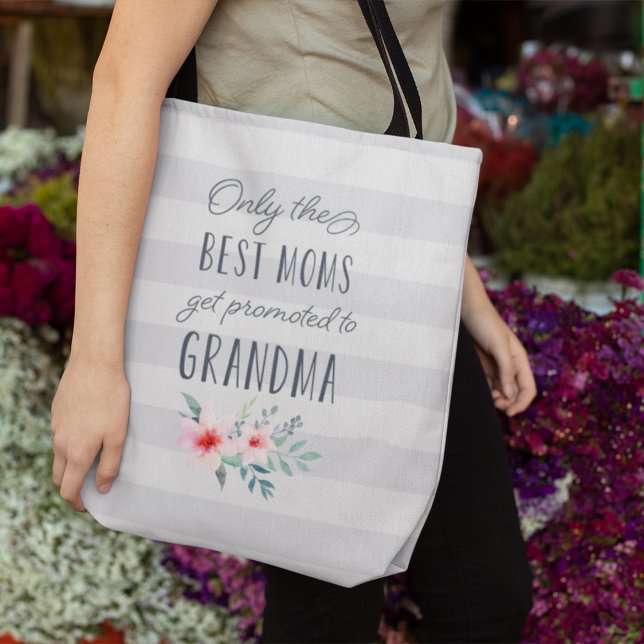 Tote Bag Seules les meilleures mamans sont promues à grand- (Créateur téléchargé)