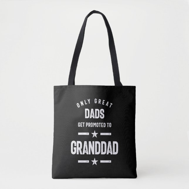 Tote Bag Seuls Les Grands Pères Sont Promus À Grand-Père |  (Devant)