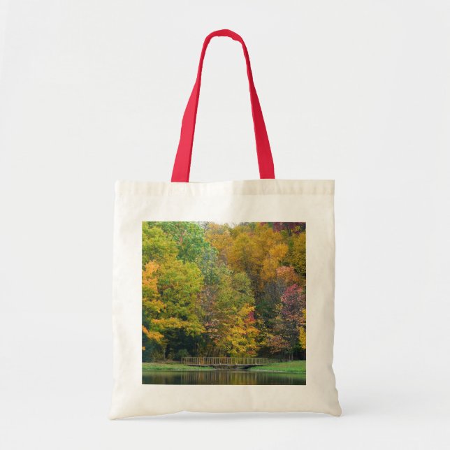 Tote Bag Seven Springs Fall Bridge II Autumn Paysage (Devant)