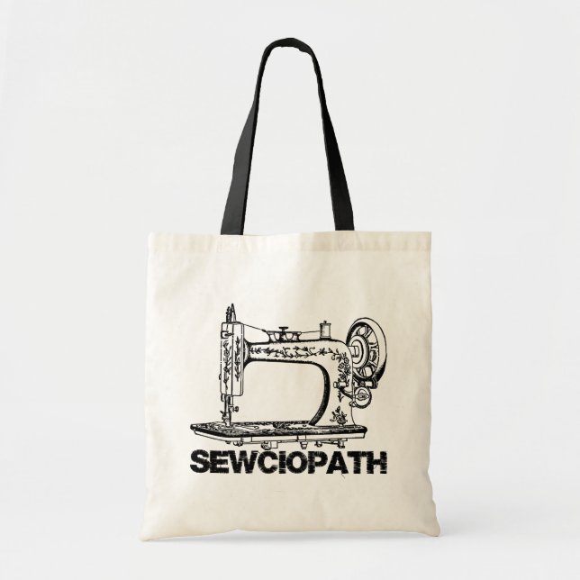 Tote Bag Sewciopath Sewing Keeps Me Mended Fun (Devant)