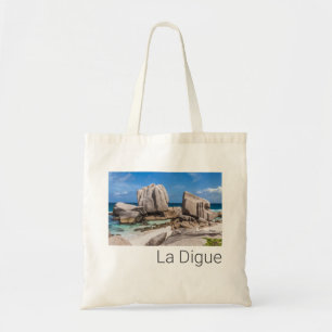 Tote Bag Seychelles La Digue Anse Marron Beach Vintage
