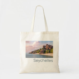Tote Bag Seychelles La Digue Vintage Sunset Holiday Gift