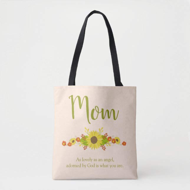 Tote Bag Shabby Chic Maman Sunflower (Devant)